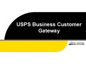 Business gateway usps