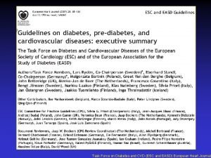 Task Force on Diabetes and CVD ESC and