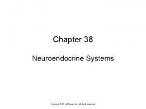 Chapter 38 Neuroendocrine Systems Copyright 2014 Elsevier Inc