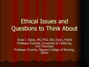 Ethical issues definition