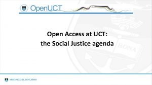 Uct open access