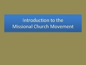 Missional church movement