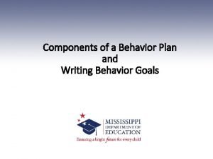 Behavior support plan examples