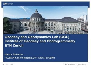 Institute of geodesy and photogrammetry