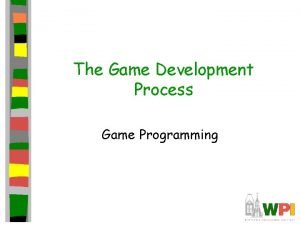 The Game Development Process Game Programming Outline Teams