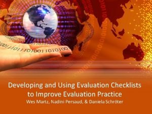 Developing and Using Evaluation Checklists to Improve Evaluation