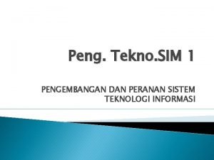 Peran manajer sti Peran manajer sti