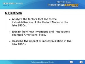 Chapter Section 1 25 Section 1 Objectives Analyze