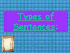How many types of sentences