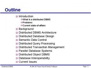 Dbms putline