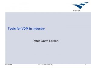 Vdm tools