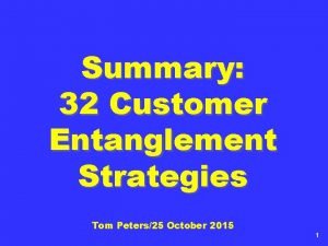 Entanglement strategy