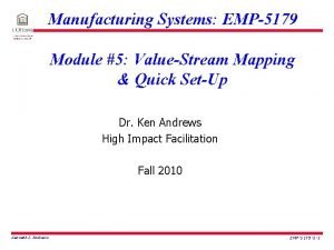 Valuestream mapping