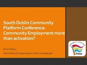 South Dublin Community Platform Conference Community Employment more