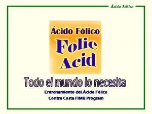 Fuentes de acido folico