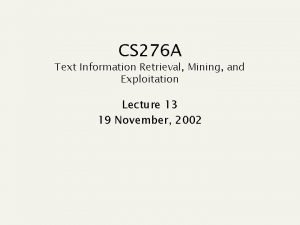 Cs 276