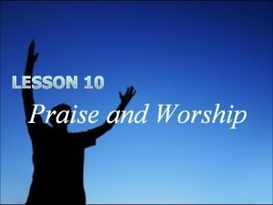 Praise and Worship Psalm 95 1 2 1