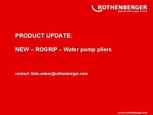 PRODUCT UPDATE NEW ROGRIP Water pump pliers contact