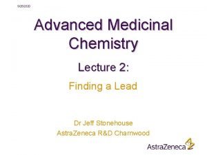 Advanced medicinal chemistry