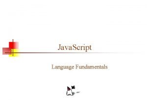 Language fundamentals in java