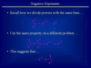 Dividing negative exponents