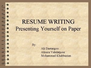 Components of resume