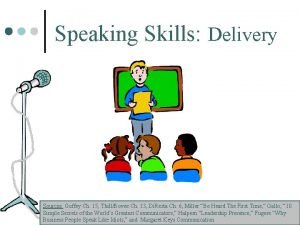 Speaking Skills Delivery Sources Guffey Ch 15 ThillBovee