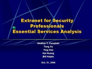 Extranet esp