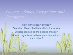3 ocean zones