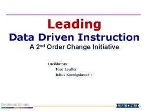 Leading Data Driven Instruction A 2 nd Order