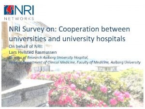 NRI Survey on Cooperation between universities and university