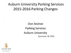 Auburn university parking services