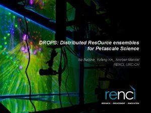 DROPS Distributed Res Ource ensembles for Petascale Science