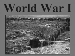 World War I 4 Long Term Causes Nationalism