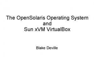 Opensolaris Opensolaris