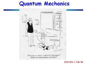 Quantum Mechanics ECE 663 1 Fall 08 Why