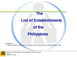 Name of establishment in the philippines