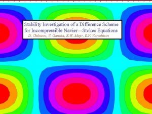 Stability Investigation of a Difference Scheme for Incompressible