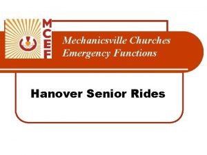 Mechanicsville churches emergency fund