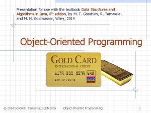 Presentation for use with the textbook Data Structures