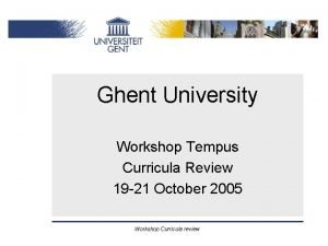 Studentenadministratie ugent