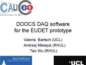 DOOCS DAQ software for the EUDET prototype Valeria