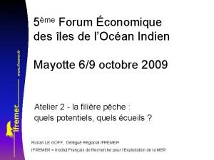 5me Forum conomique des les de lOcan Indien