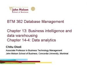 Chapter 13. business intelligence and data warehouses