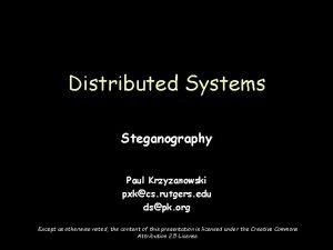 Distributed systems rutgers