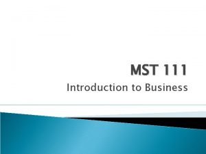 Mst 111