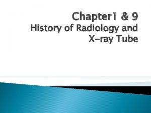 X ray history timeline