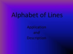 Alphabet of lines visible line