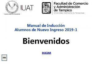 Manual de Induccin Alumnos de Nuevo Ingreso 2019