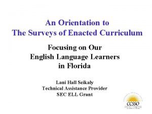 Surveys of enacted curriculum